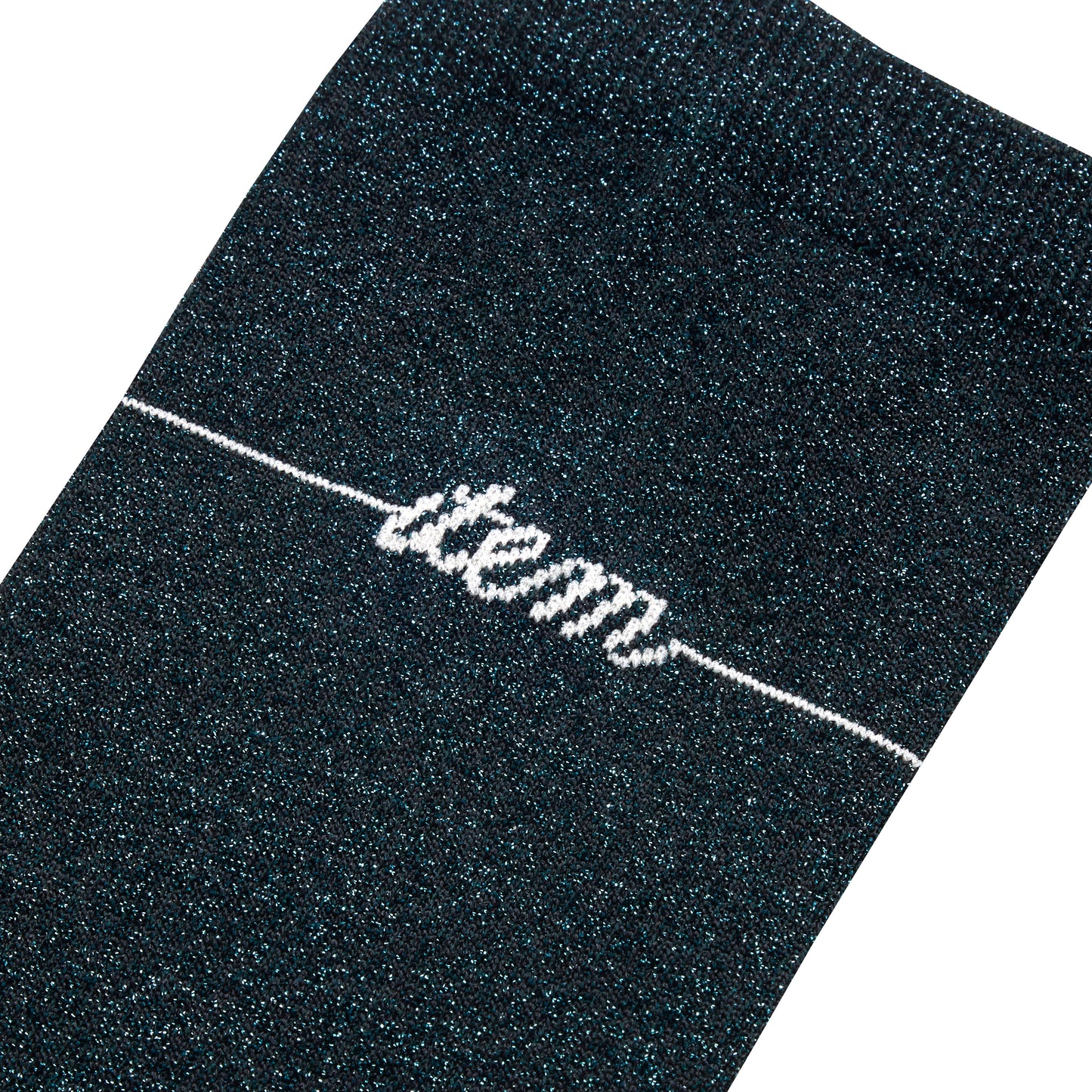 item logo lame socks(blue glitter)