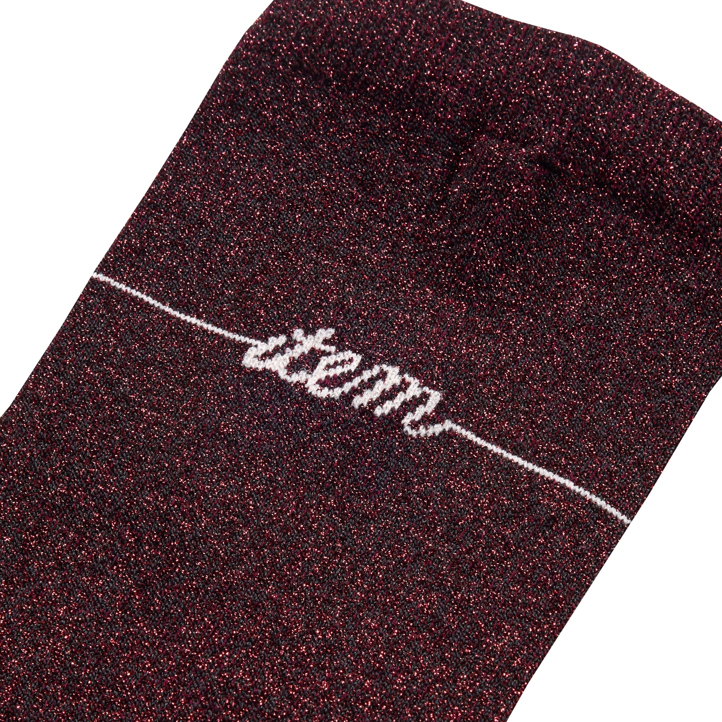 item logo lame socks(red glitter)