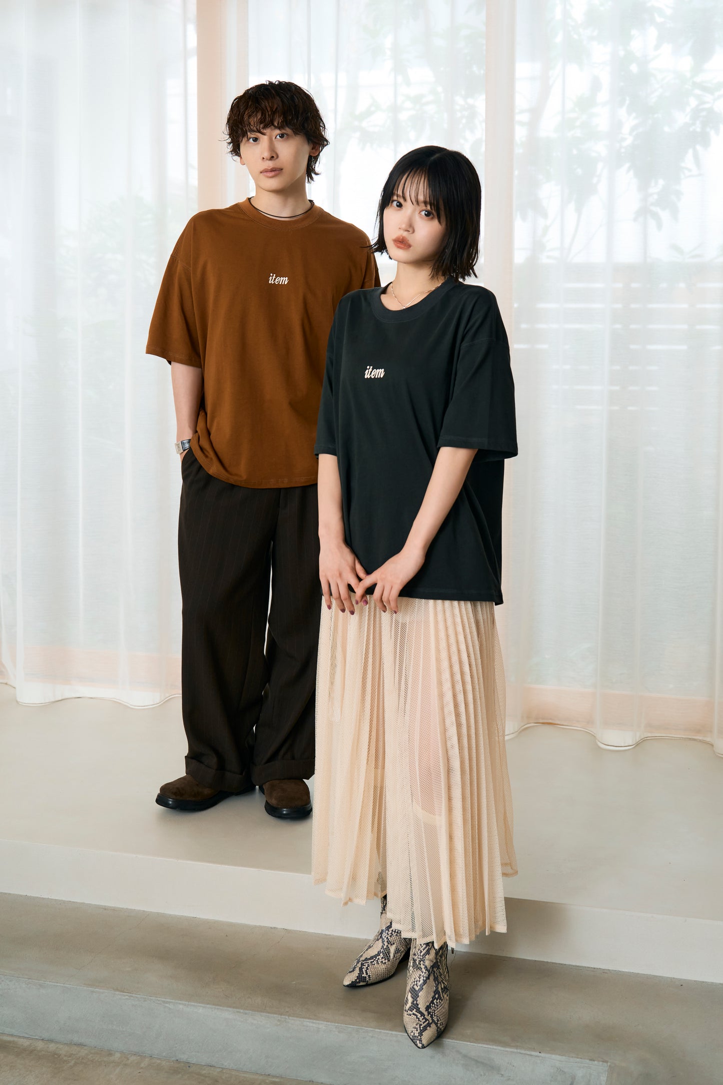 item print tee(brown)