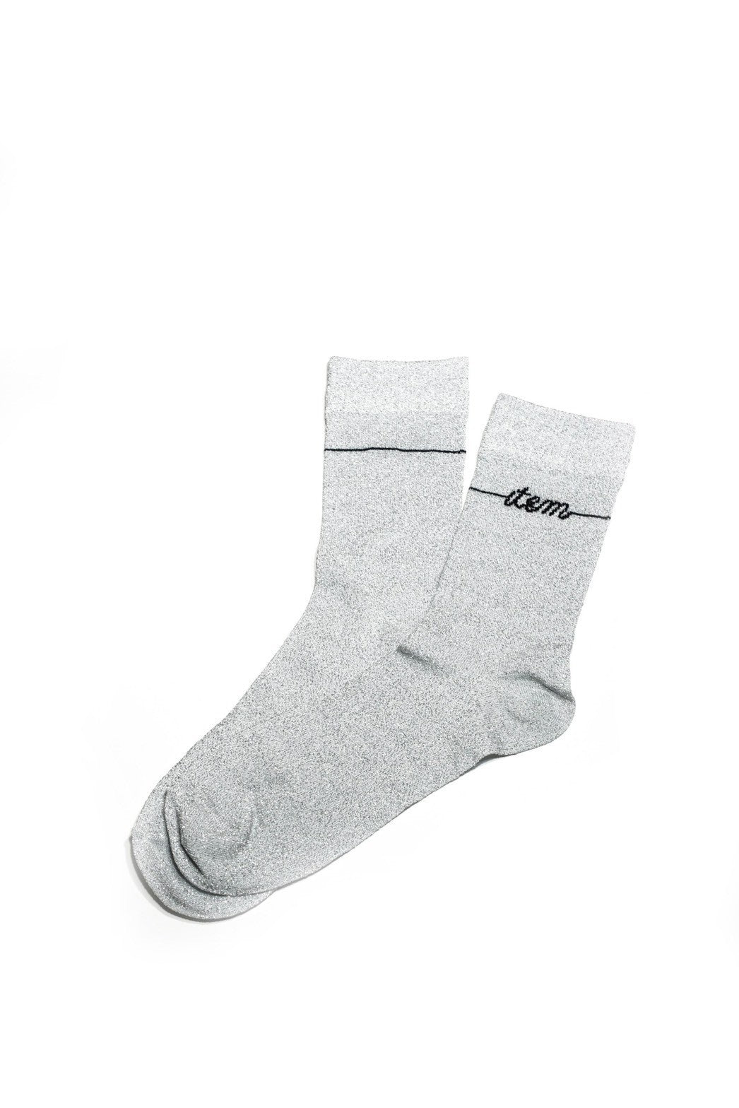 item logo socks(silver glitter)