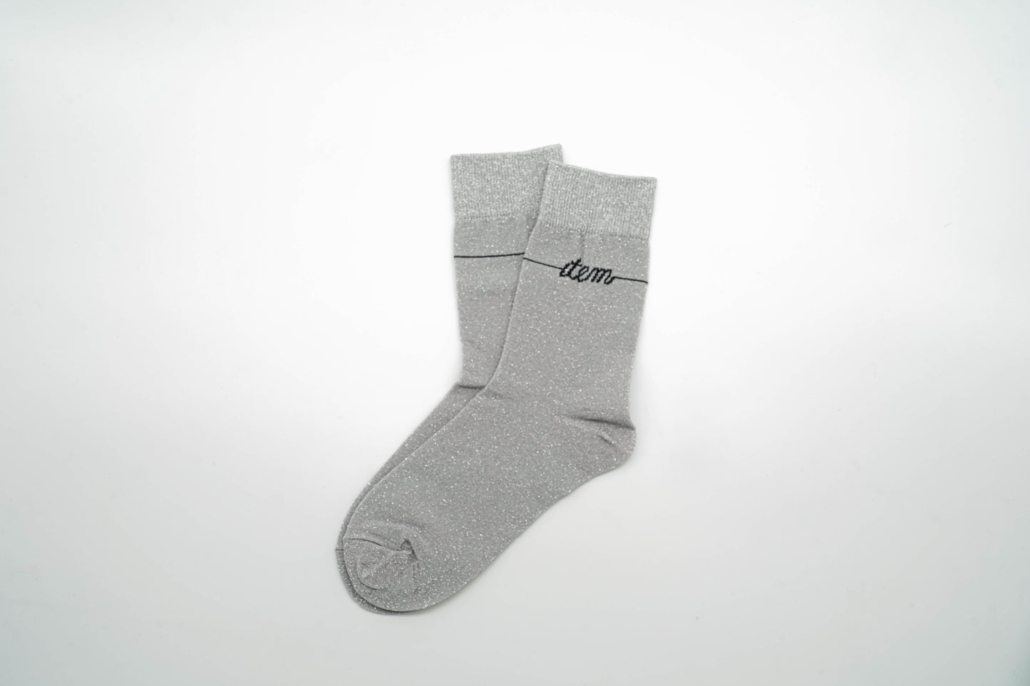 item logo socks(silver glitter)