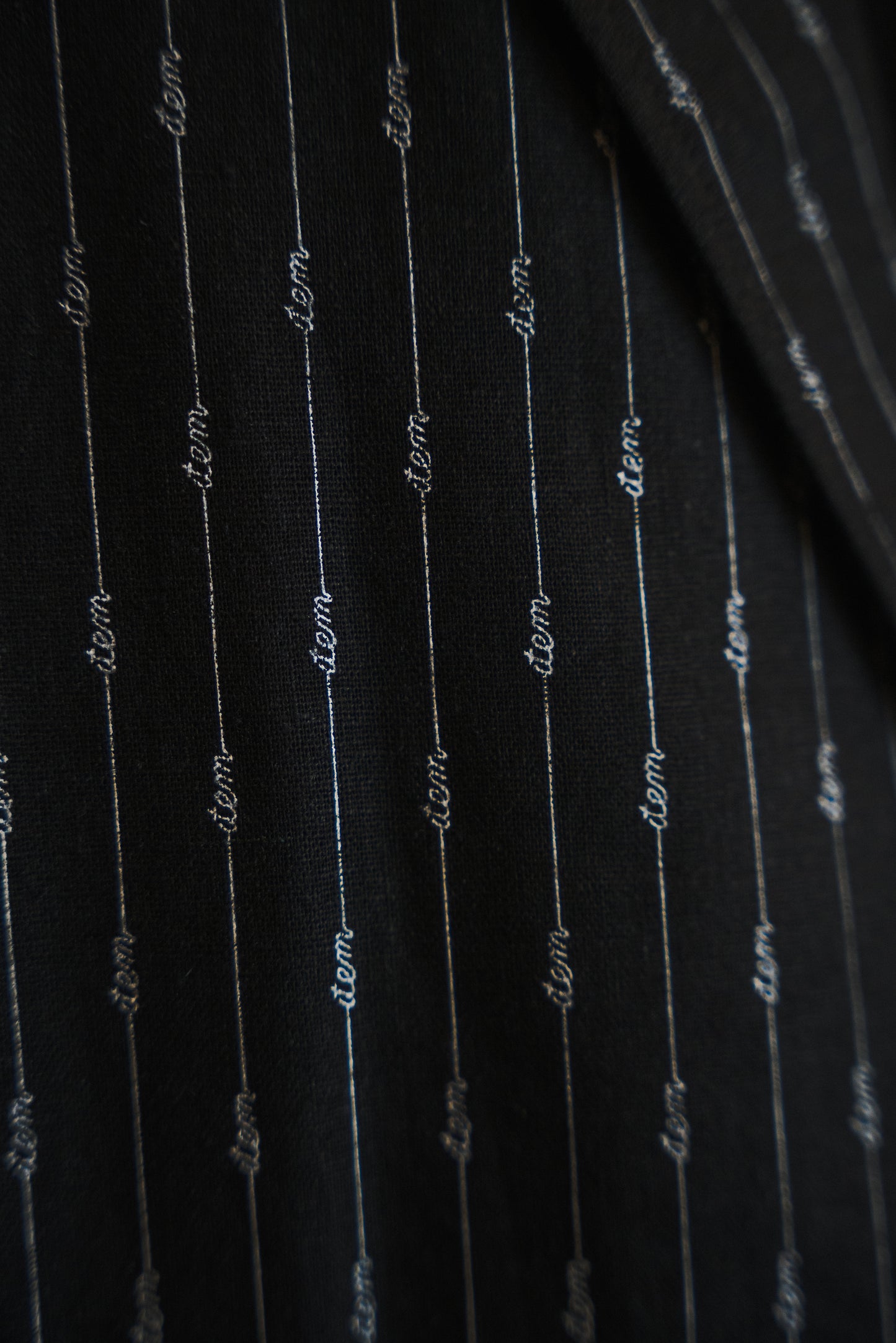 item hand writing stripe jacket (black)