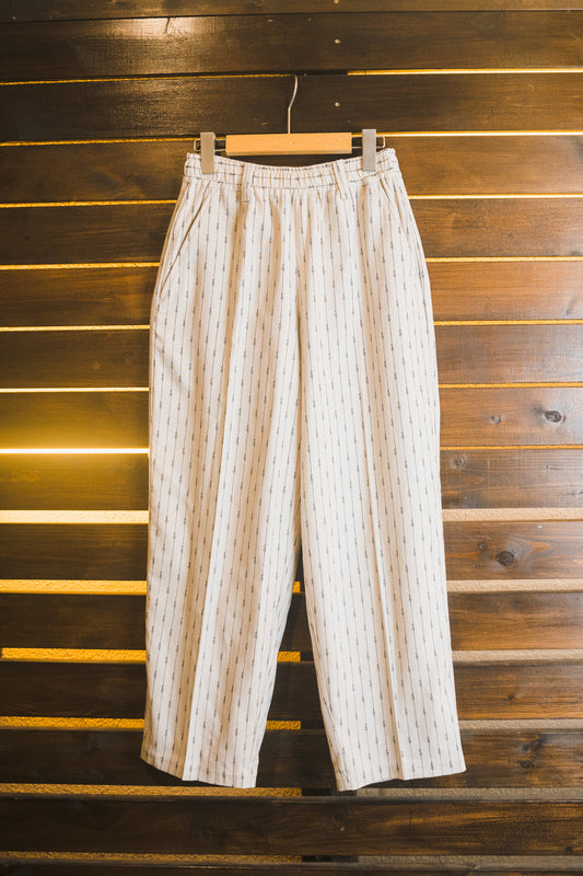 item hand writing stripe pants (ivory)