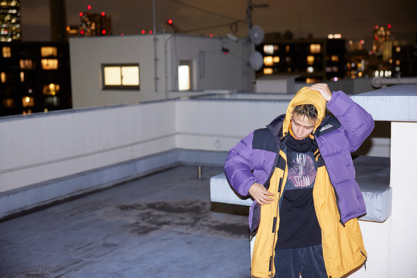 man in steam long sleeve