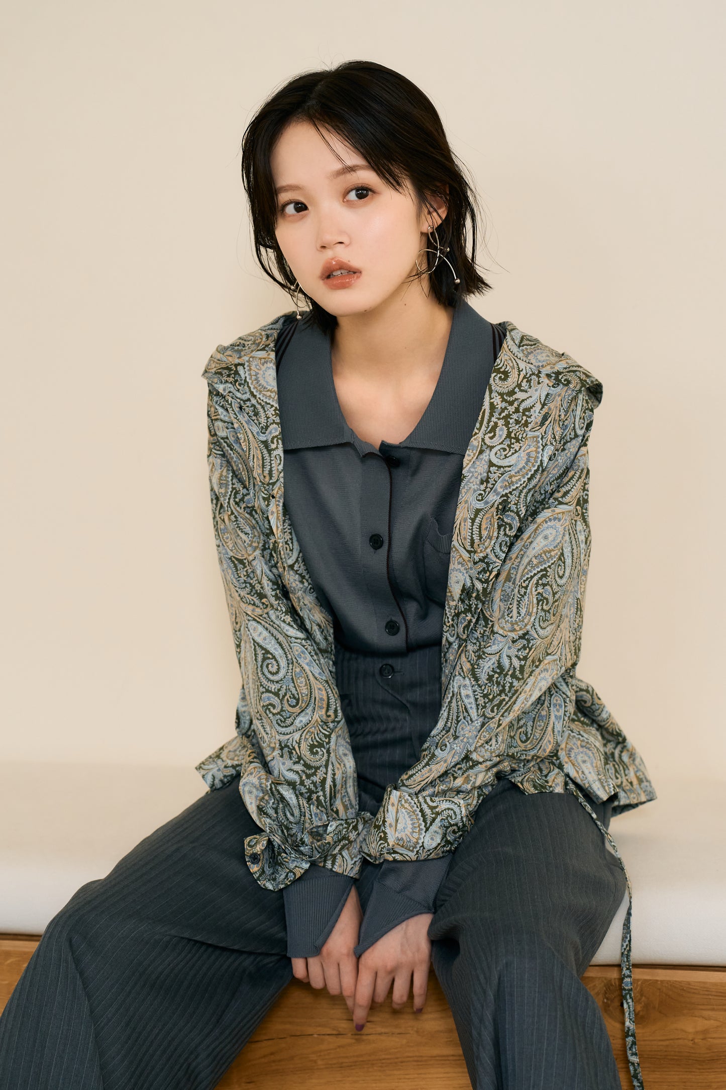 Made With Liberty Fabric hooded overshirt