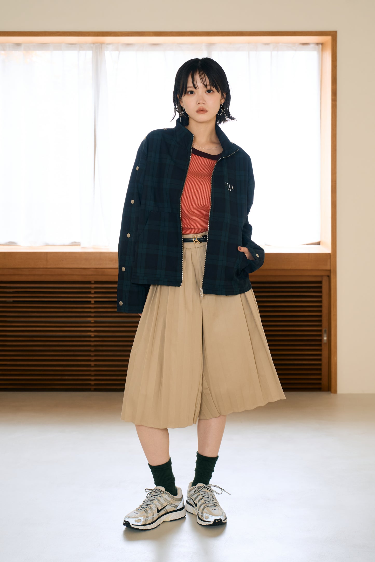 sleeve snap jacket（check）