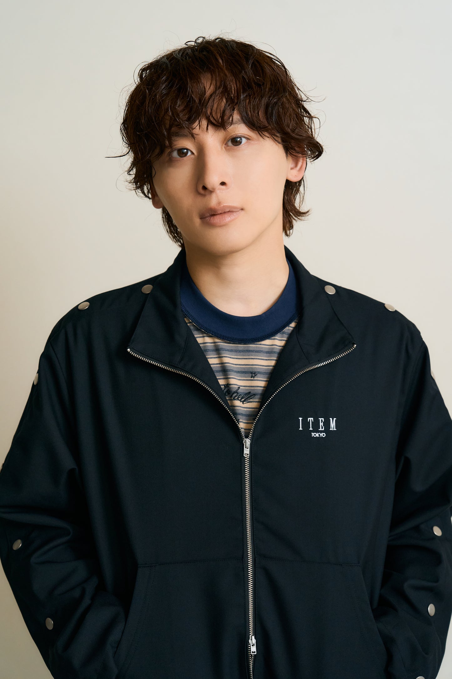 sleeve snap jacket（black）