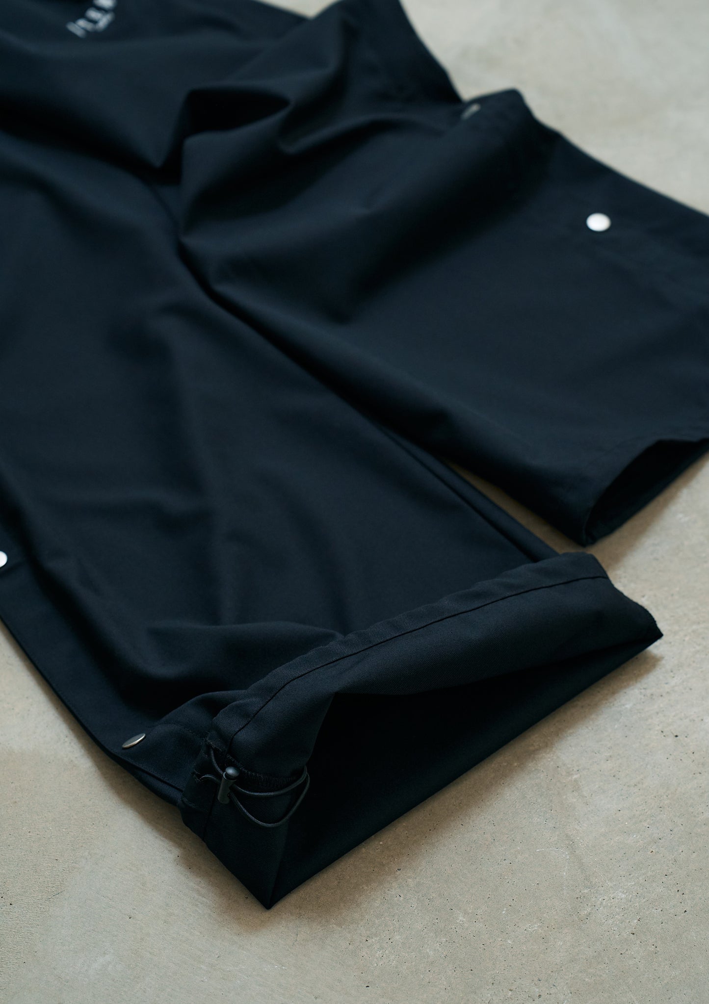 side snap pants（black）