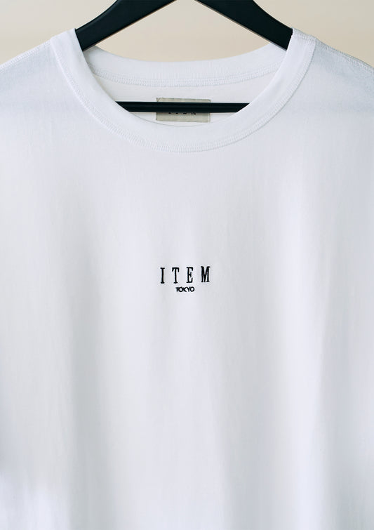 ITEM embroidery tee（white）