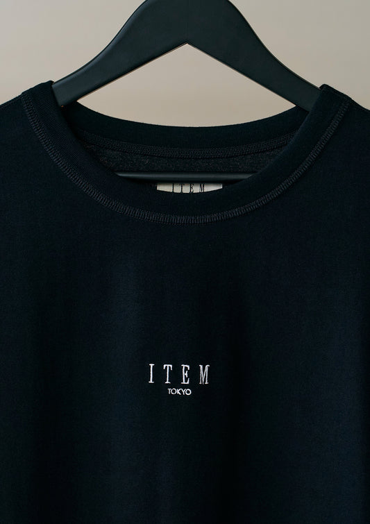 ITEM embroidery tee（black）