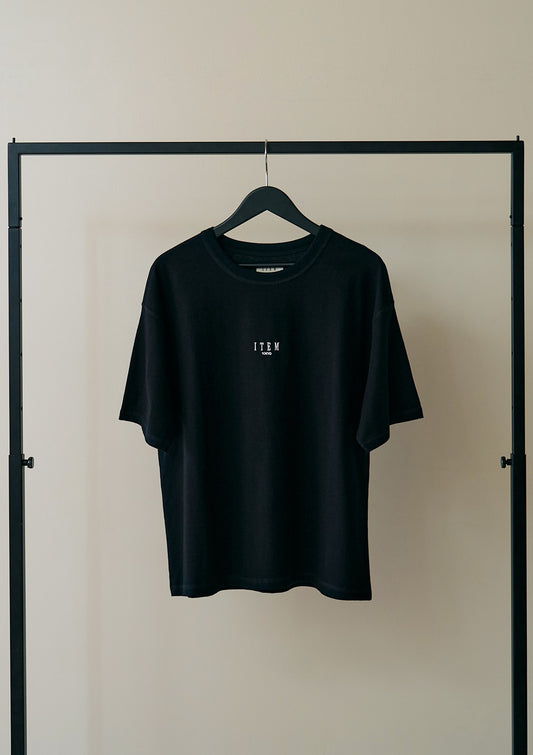ITEM embroidery tee（black）
