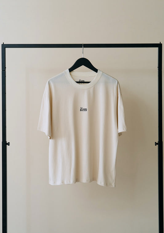 item print tee（white）