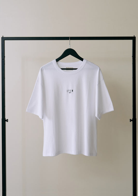 ITEM embroidery tee（white）