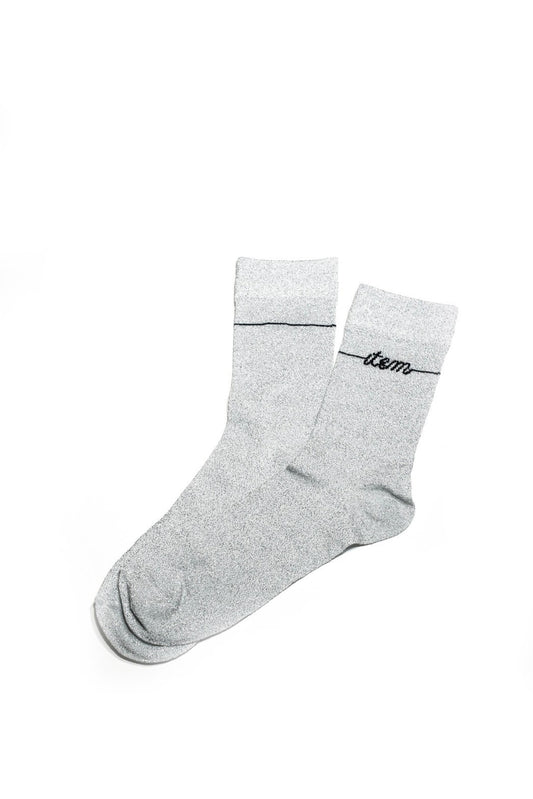 item logo socks（silver glitter）