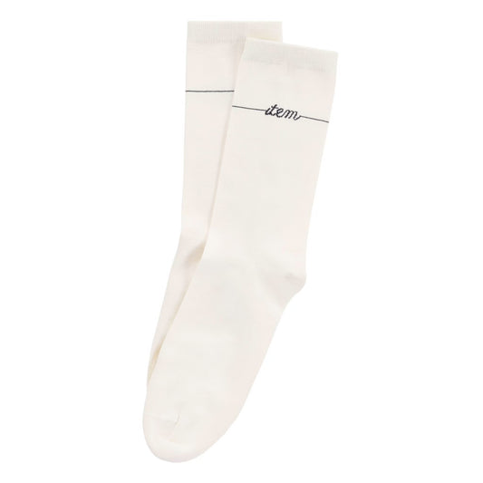 item logo socks（ivory)