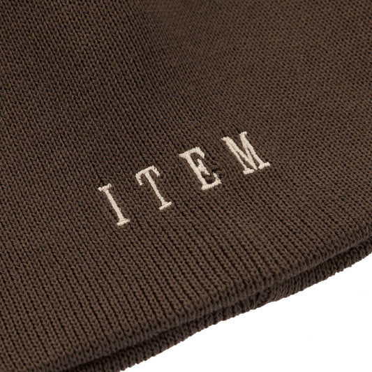 item logo beanie(brown)