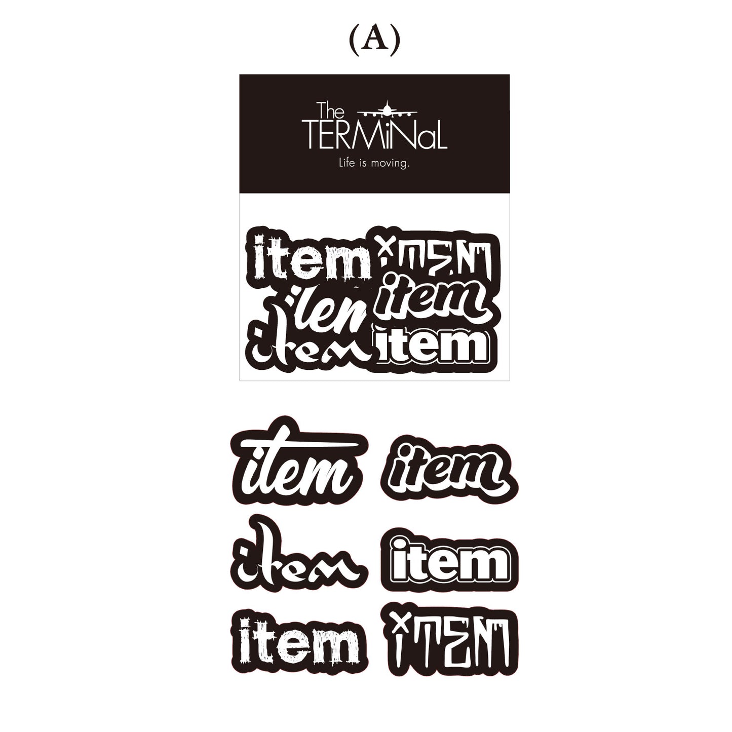 item logo sticker pack