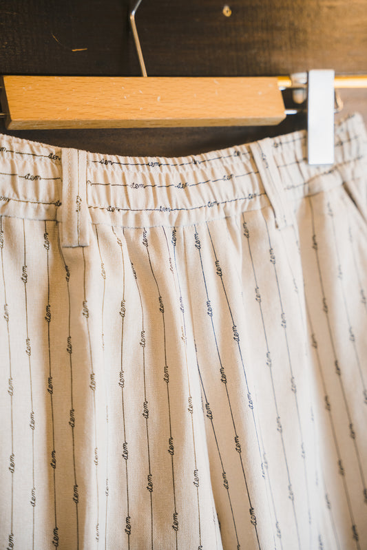 item hand writing stripe pants (ivory)